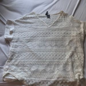 White lace shirt